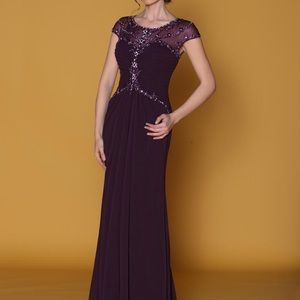 La Perle purple MOB gown